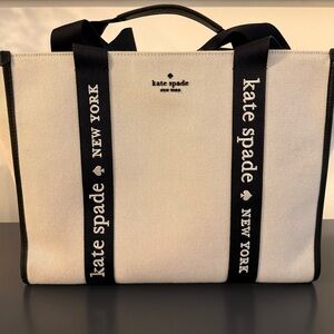 Kate Spade Cream and Black Men's Briefcase